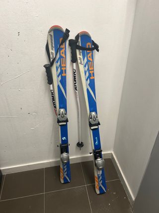 Esquís Head 105 cm con Bastones Atomic