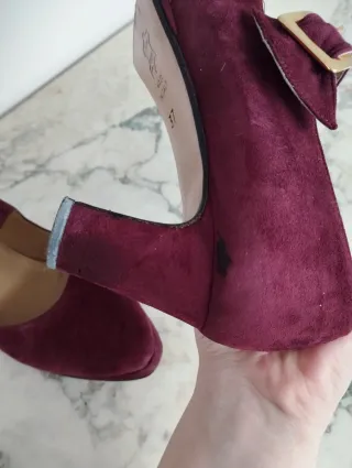 Mary Jane scamosciate bordeaux n.37