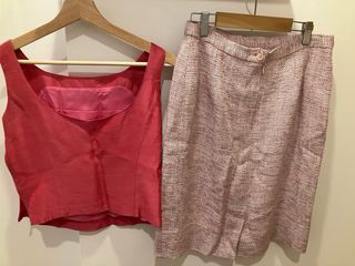 Conjunto Top y Falda Rosa