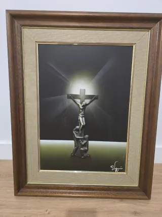 Cuadro religioso en relieve