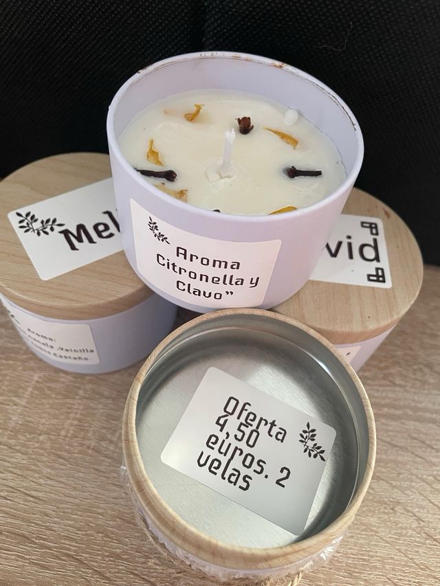 Velas de soja natural - Pack 2