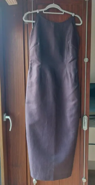 Vestido fiesta berenjena