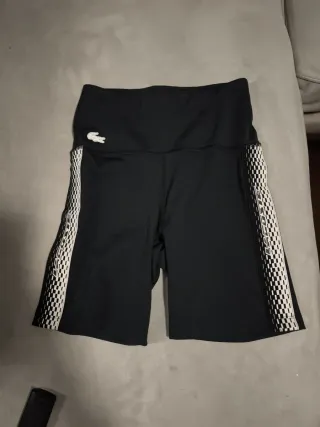 Mallas cortas mujer Lacoste negro originales