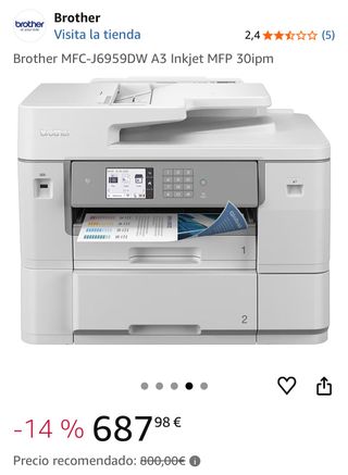 Brother MFC-J6959DW A3 Impresora Multifunción