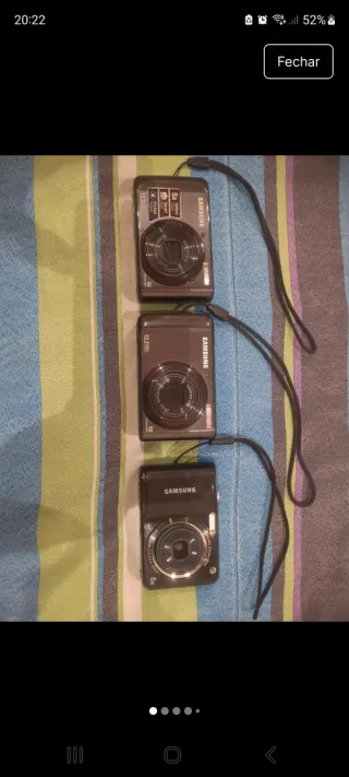 Conjunto 3 câmaras digitais Samsung mais 1 casio
