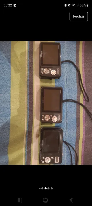 Conjunto 3 câmaras digitais Samsung mais 1 casio