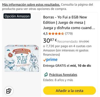 Juego de mesa Yo fui a EGB Borras