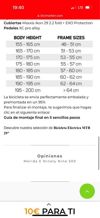 Bicicleta Eléctrica Merida Nine 500