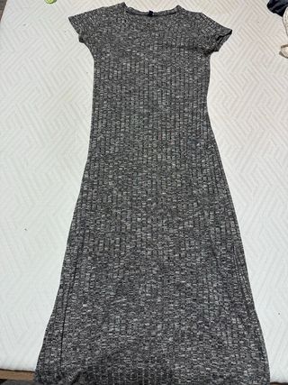 Vestido largo gris Kiabi