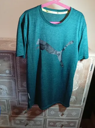 Camiseta Puma Niño Talla S Verde