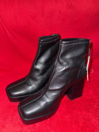 Botines Zara negros tacón plataforma