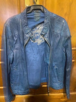 Cazadora Piel Gipsy Azul Talla M