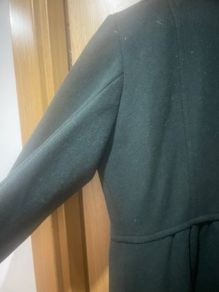 Abrigo paño Cortefiel verde talla L