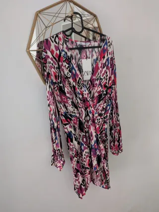 Vestido estampado Zara NUEVO - Talla L