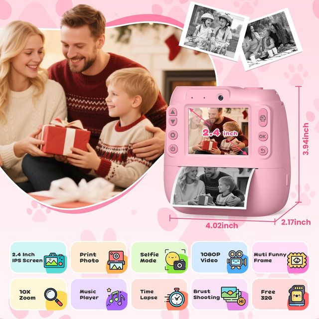 Cámara Infantil Rosa Instantánea