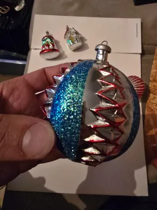 Lotto Di 8 Particolari Palline Per Albero Natale