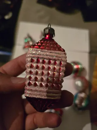 Lotto Di 8 Particolari Palline Per Albero Natale