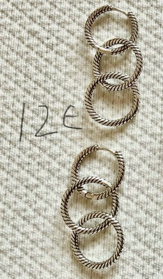 Pendientes plata 3 aros 12€