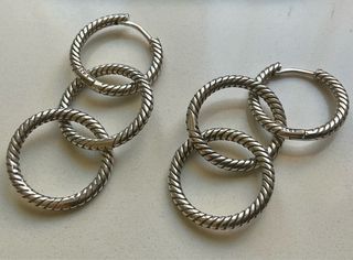 Pendientes plata 3 aros 12€