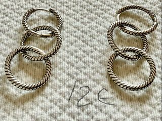 Pendientes plata 3 aros 12€