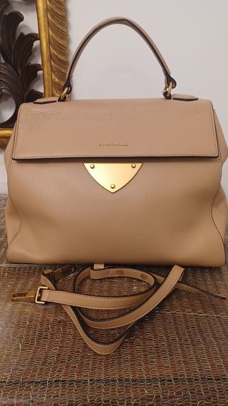 Borsa Coccinelle in vera pelle cipria + tracolla