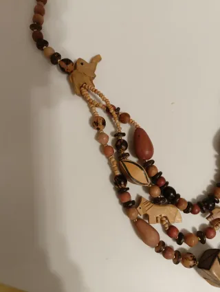 Collana etnica in legno