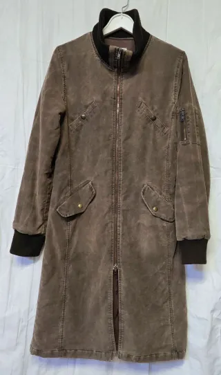 Abrigo militar mujer marrón/caqui.