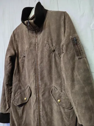 Abrigo militar mujer marrón/caqui.