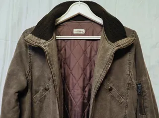 Abrigo militar mujer marrón/caqui.