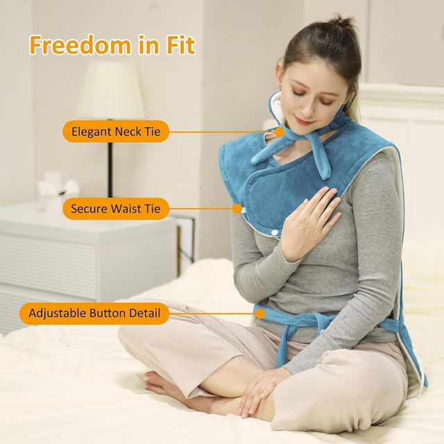 Almohadilla Térmica Cuello y Espalda Azul