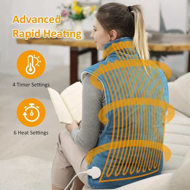 Almohadilla Térmica Cuello y Espalda Azul