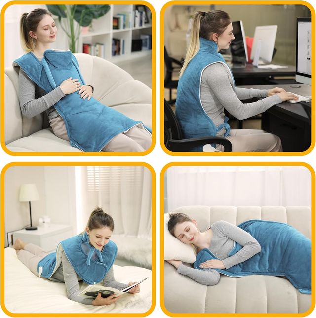 Almohadilla Térmica Cuello y Espalda Azul