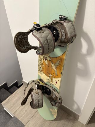 Tabla Snowboard Mint con Fijaciones