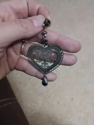 Pendientes y pulsera corazón