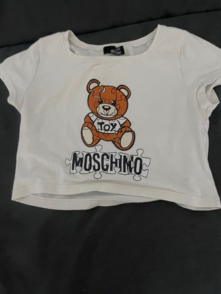 Camiseta Moschino Oso Puzzle Blanca