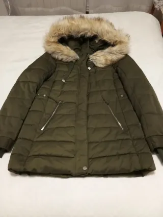 Parka Zara Verde Talla M