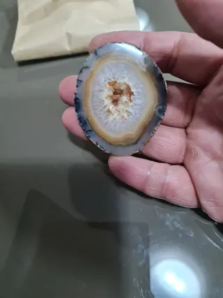 Rodaja Ágata Colgante Multicolor