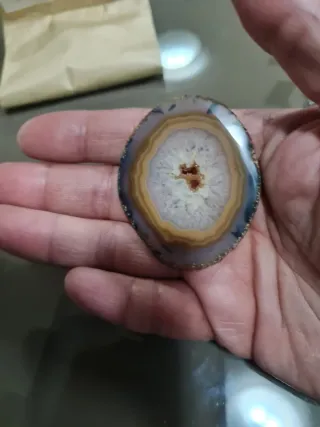 Rodaja Ágata Colgante Multicolor