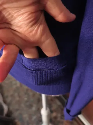 Chaqueta azul de punto