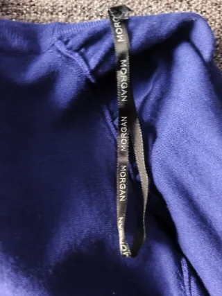 Chaqueta azul de punto