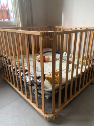 Parque infantil madera para bebés