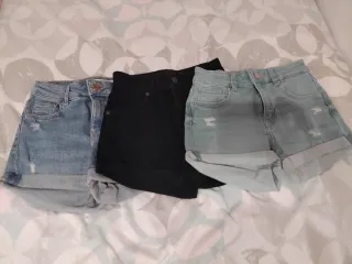 Pack 3 vaqueros cortos