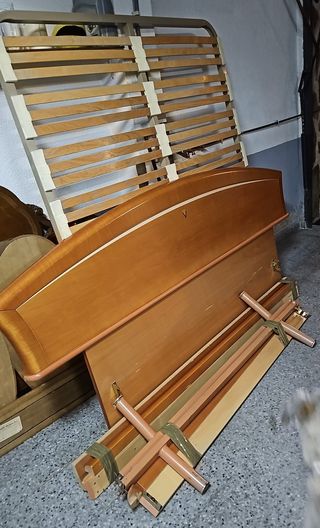 Somier, estructura y cabezal de madera de haya