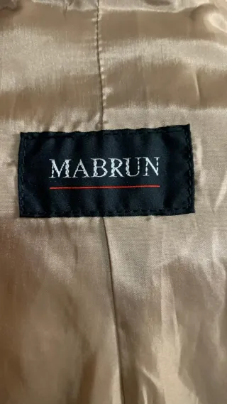 Giacca Pelle Mabrun Donna Tg 42 Beige Coccodrillo