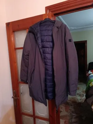 Parka Chaquetón REVERSIBLE Hombre Gris Azul