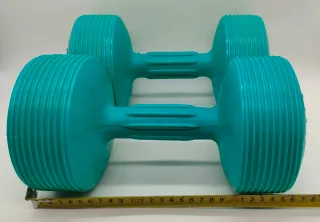 2 Pesi Manubri da Palestra da 5 Kg azzurri