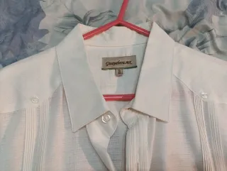 Guayabera Blanca Manga Larga