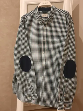 Camisa Sfera cuadros verde y blanco