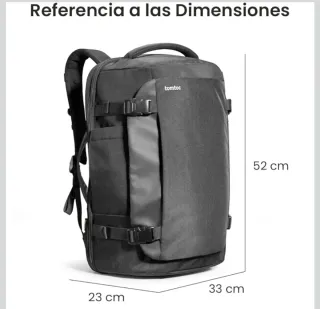 Mochila tomtoc 40L Negra Multiuso