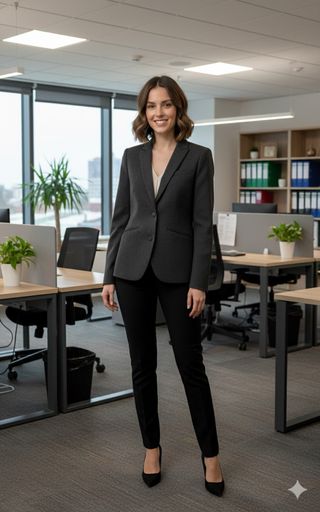 Chaqueta americana gris antracita UNIQLO Talla S